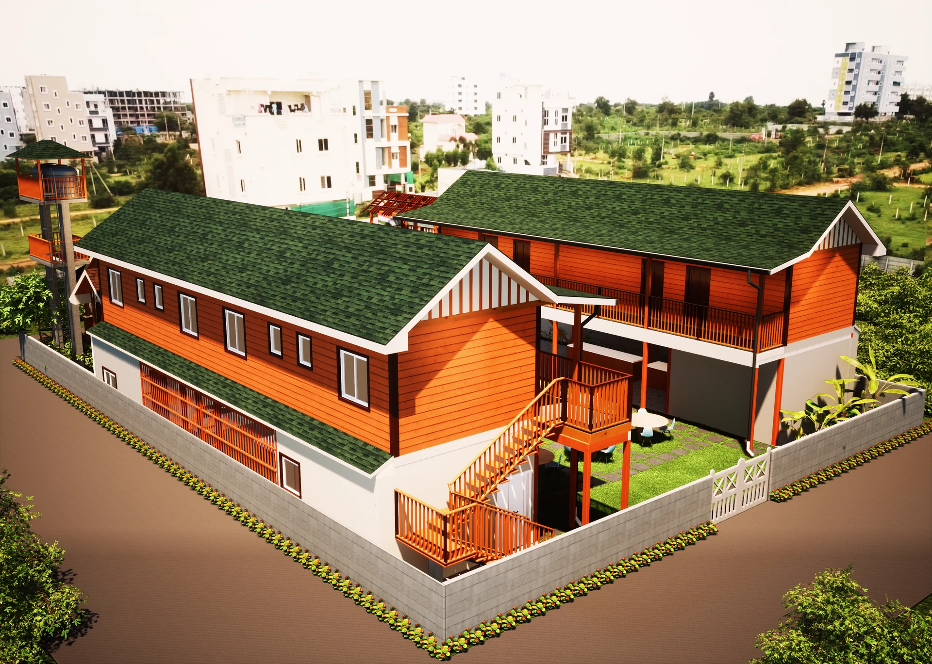 Hotspot — Nesca wooden architecture in Adibatla